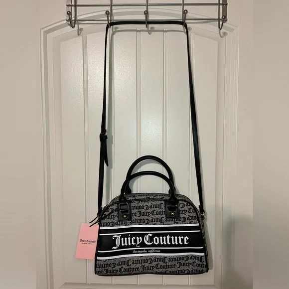 Juicy Couture Black Beige Fashionista Bowler, NWT - Picture 7 of 15